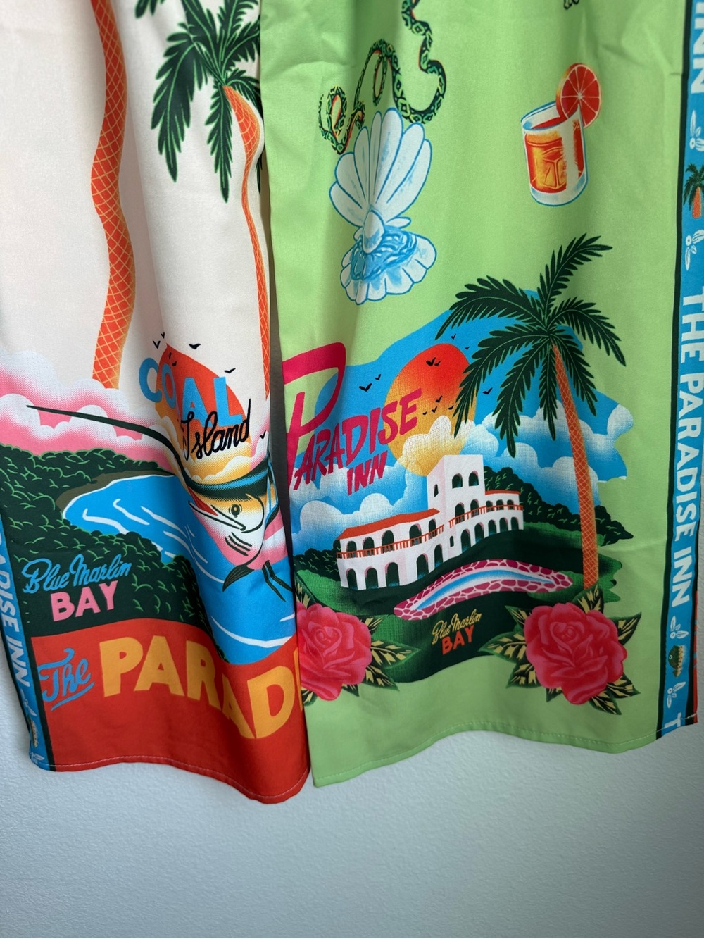 Tropical Vacation Matching Set XS | Button Down Shirt & Wide Leg Pants - Picture 10 of 12